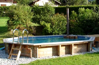 piscine chauffage bois vue ensemble